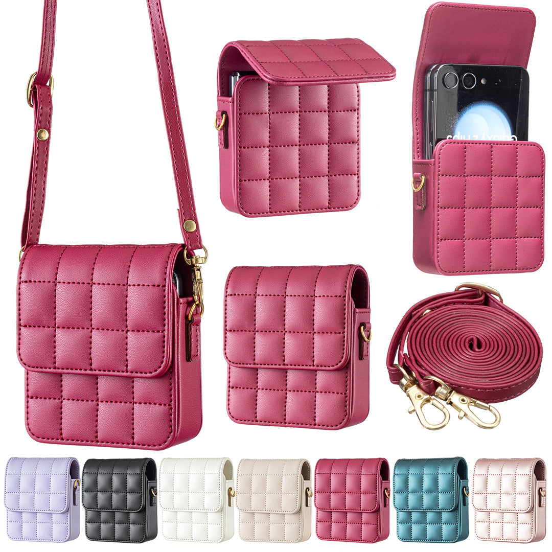 Quilted Crossbody Phone Pouch for Samsung Z Flip