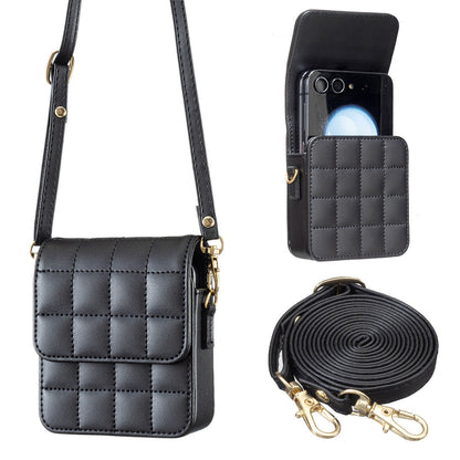Quilted Crossbody Phone Pouch for Samsung Z Flip