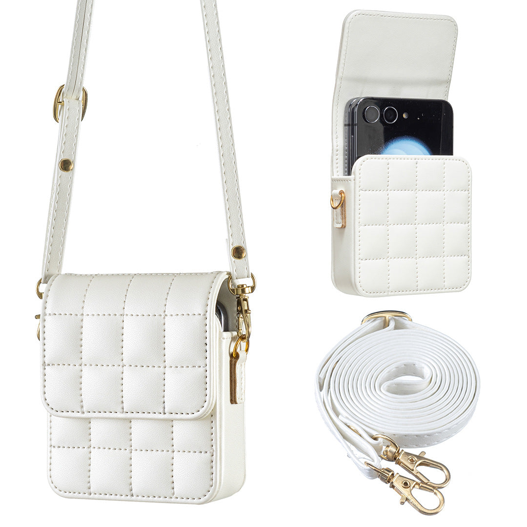 Quilted Crossbody Phone Pouch for Samsung Z Flip