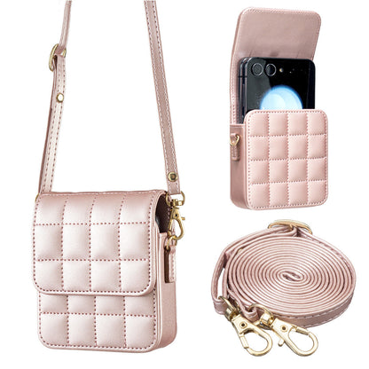 Quilted Crossbody Phone Pouch for Samsung Z Flip