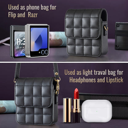 Quilted Crossbody Phone Pouch for Samsung Z Flip