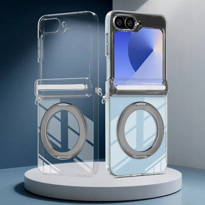 Transparent Ring Kickstand Case For Z Flip