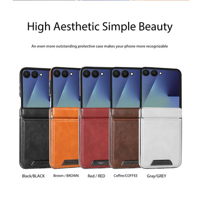 Leather Case With Hinge Protection For Galaxy Z Flip Series