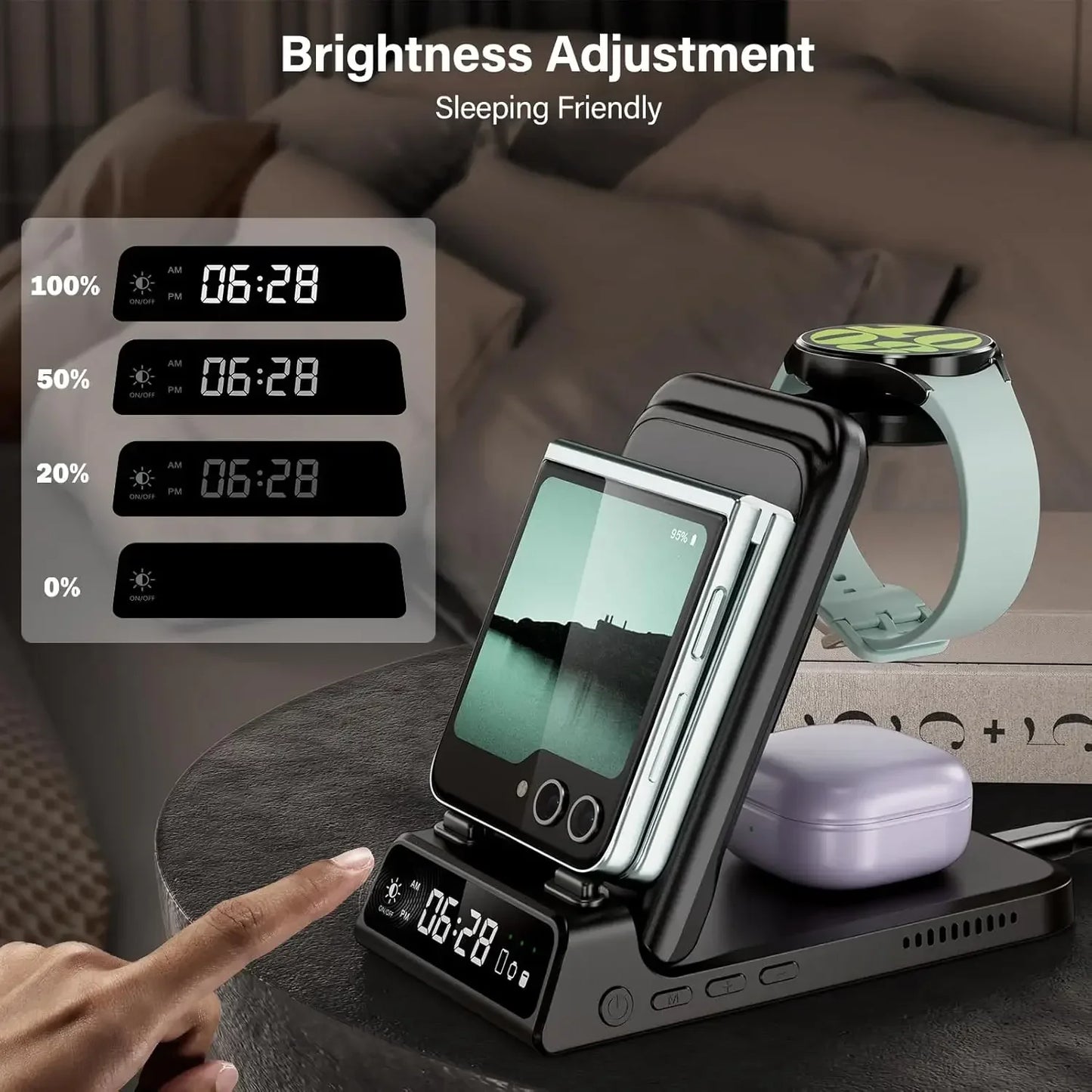 3-in-1 Charging Station for Samsung Galaxy Phone & Galaxy Watch Series