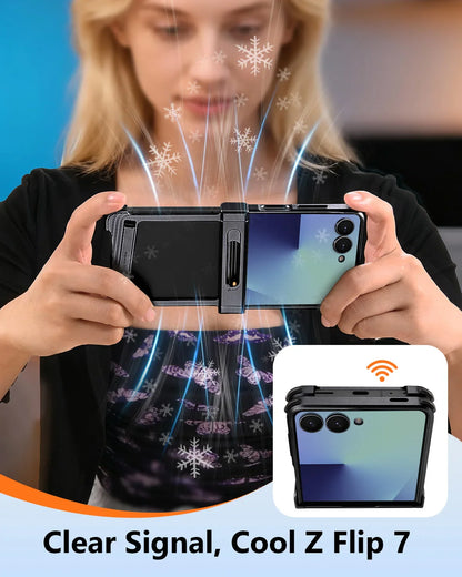 Metal Frameless Case with Stand for Galaxy Z Flip 7