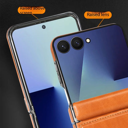 Leather Case With Hinge Protection For Galaxy Z Flip Series