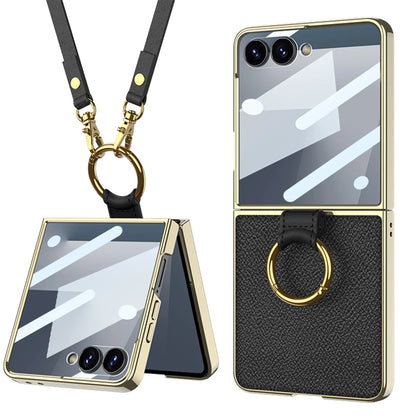 Crossbody Leather Case with Ring Kickstand