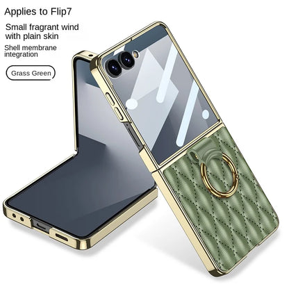 Luxury Quilted Leather Ring Case