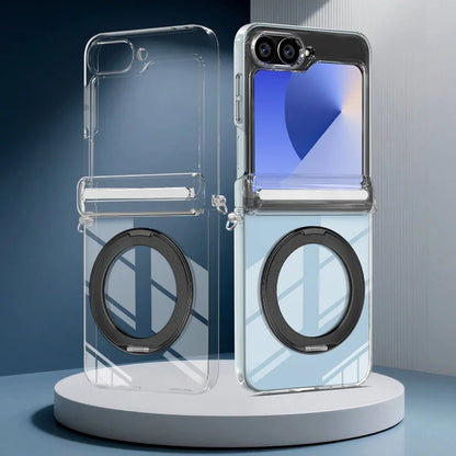 Transparent Ring Kickstand Case For Z Flip
