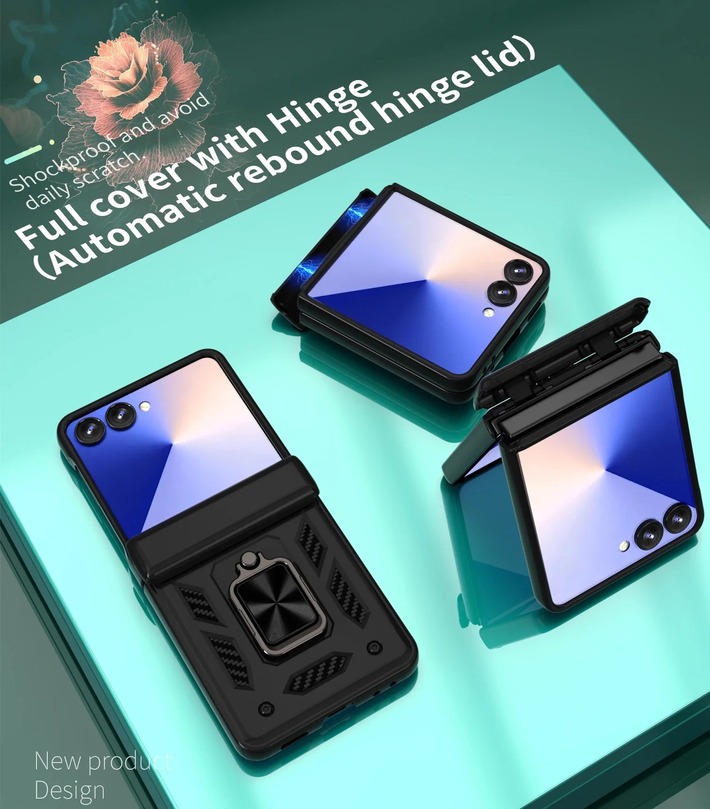 Shockproof Armor Case with Hinge Protection