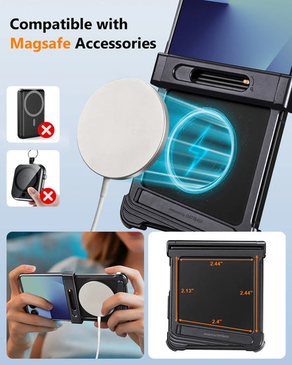 Metal Frameless Case with Stand for Galaxy Z Flip 7