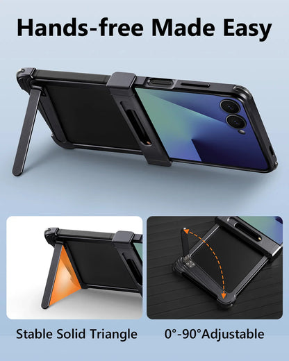 Metal Frameless Case with Stand for Galaxy Z Flip 7