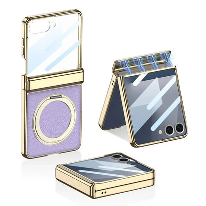 Magnetic Leather Rotating Stand Case