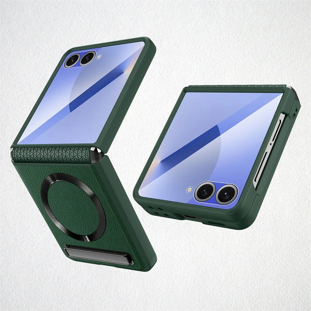 Leather Magnetic Stand Case