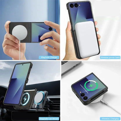 Magnetic Leather Case for Galaxy Z Flip