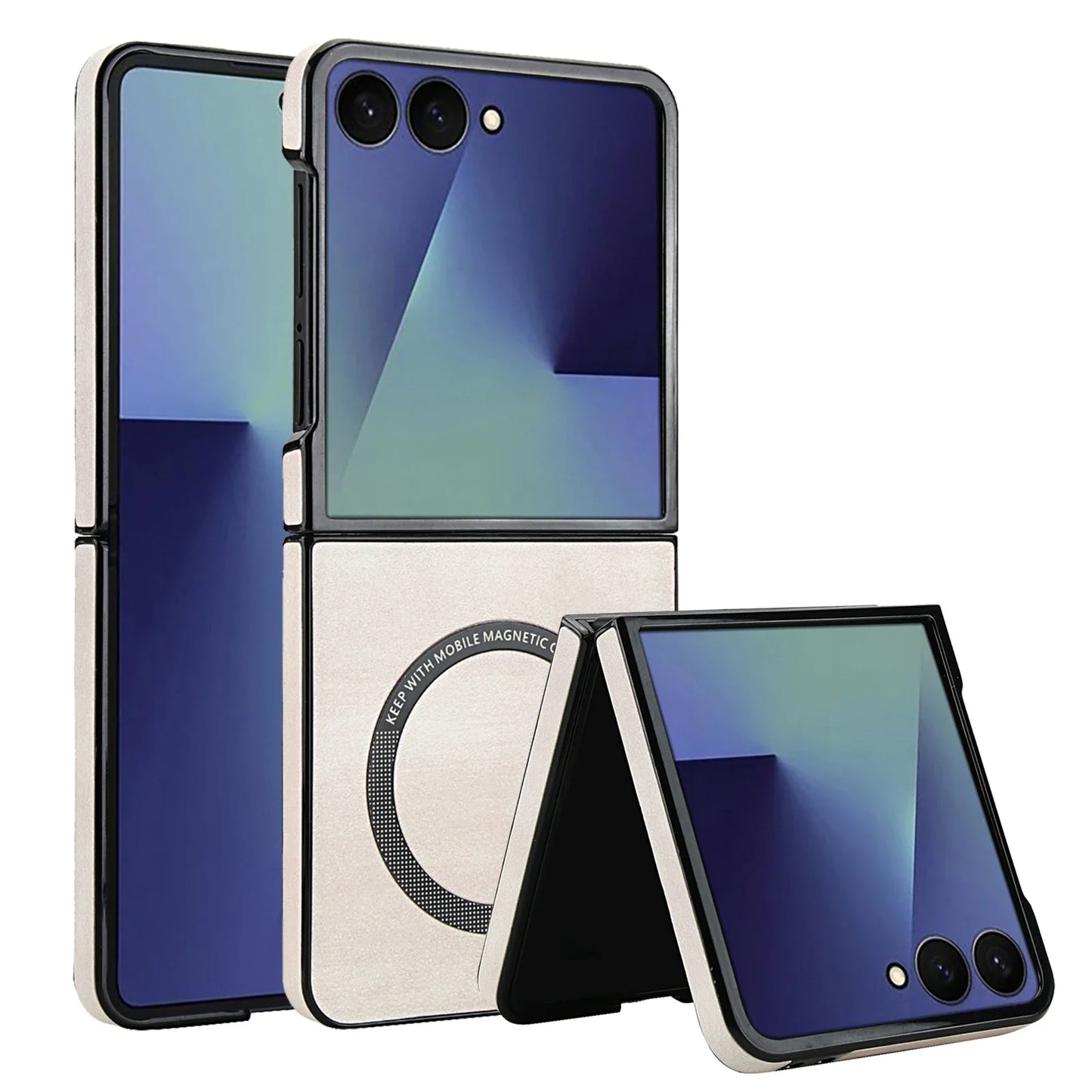 Magnetic Leather Case for Galaxy Z Flip