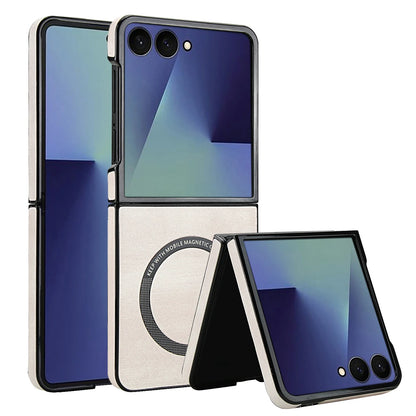 Magnetic Leather Case for Galaxy Z Flip