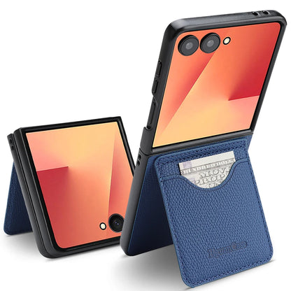 Leather Wallet Case with Card Holder For Galaxy Z Flip Series