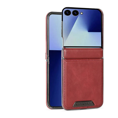 Leather Case With Hinge Protection For Galaxy Z Flip Series