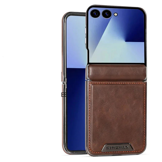 Leather Case With Hinge Protection For Galaxy Z Flip Series