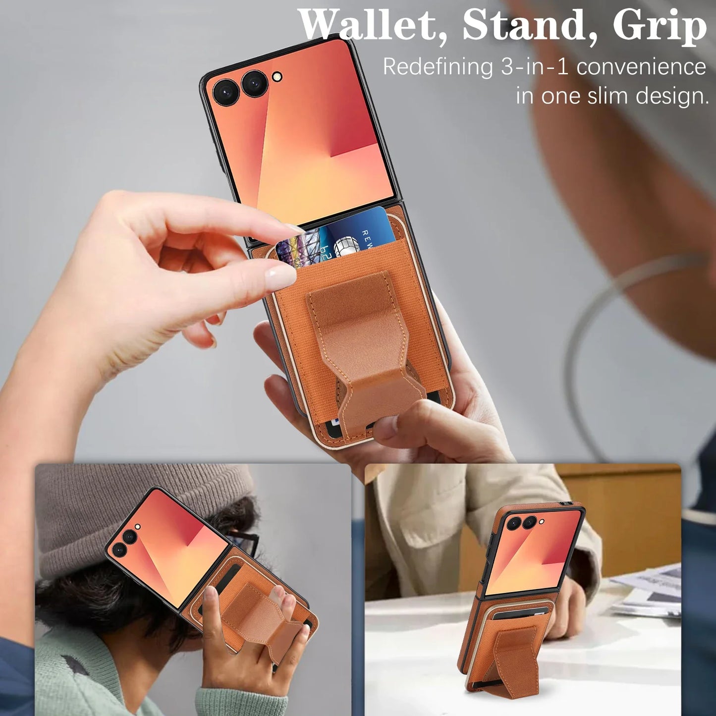 FlexWallet Leather Case For Z Flip Series