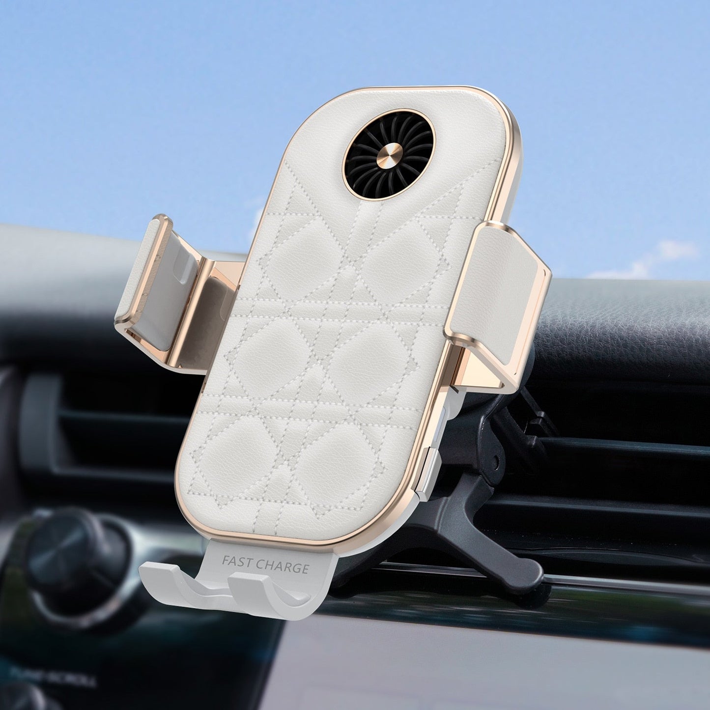 Fast Wireless Car Charger with Cooling Fan for Z Flip Series