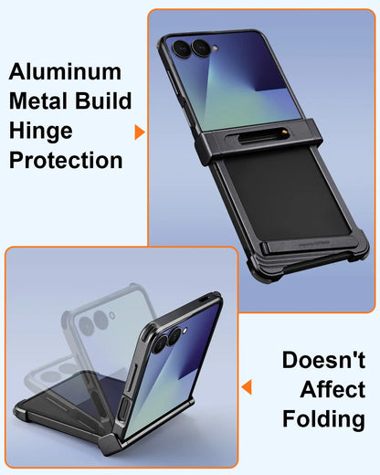 Metal Frameless Case with Stand for Galaxy Z Flip 7
