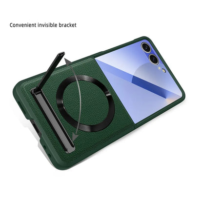 Leather Magnetic Stand Case