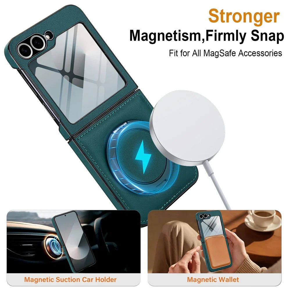 MagSafe Leather Ring Case with Screen Protector