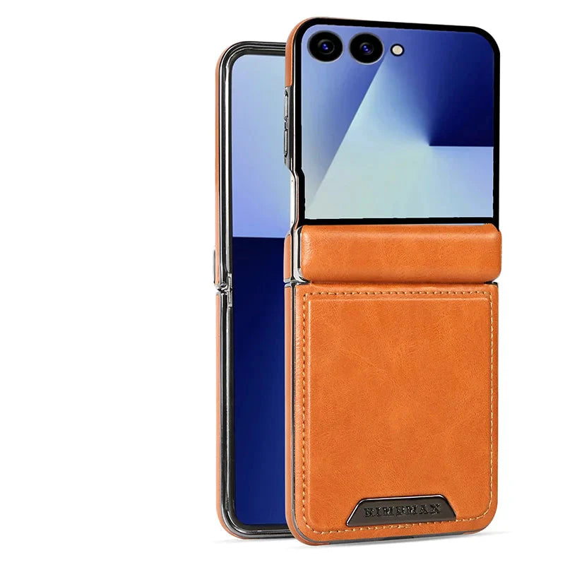 Leather Case With Hinge Protection For Galaxy Z Flip Series