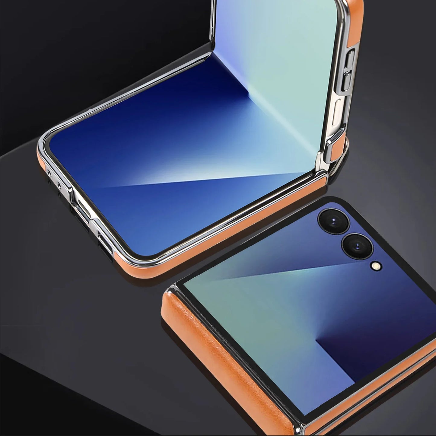 Leather Case With Hinge Protection For Galaxy Z Flip Series